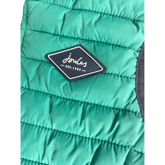 JOULES PUFFER CROFTON VEST KIDS SZ 5 TEAL GREEN POCKETS FULL ZIP MOCK NECK - Picture 3 of 13